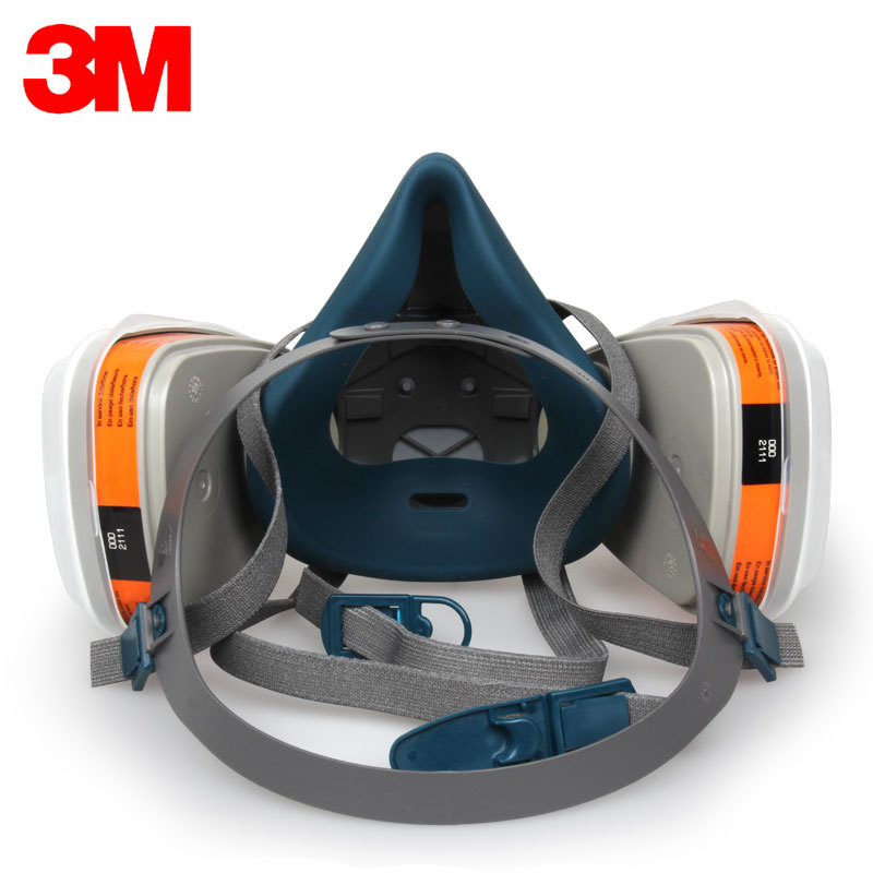 3M6502 + 6007(6009 alternativa) máscara de gas a prueba de polvo de vapor de mercurio Mercurio a prueba de máscara de cloro