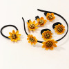 Children's cute hair rope, headband, set, Korean style, flowered