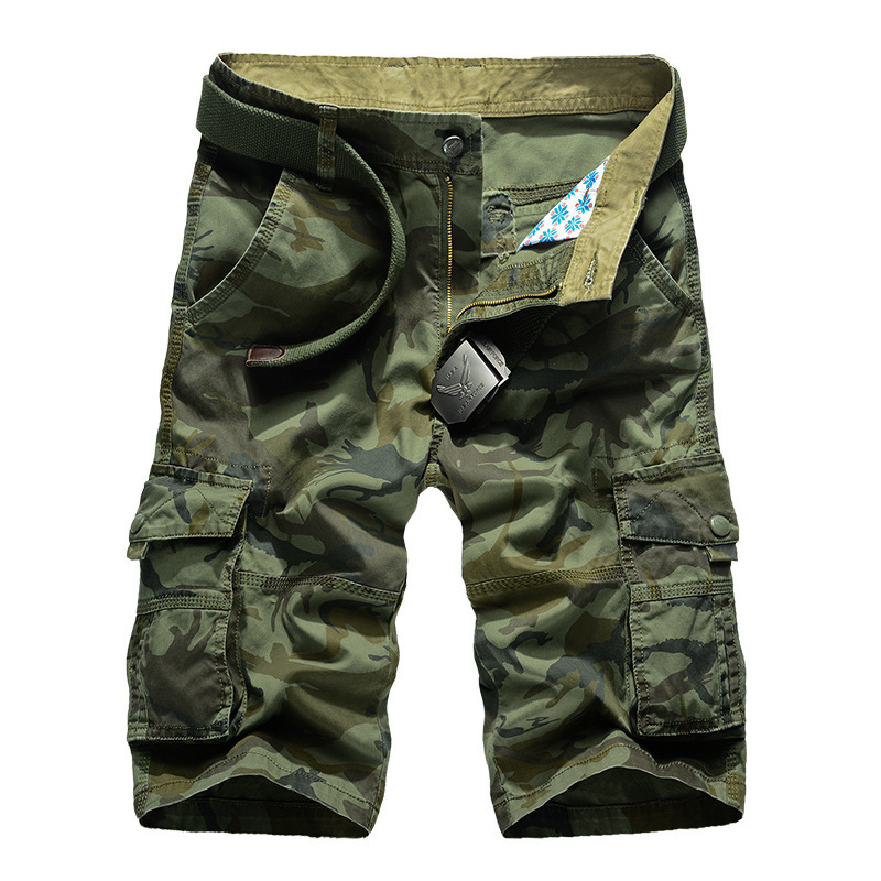 Broken size clearance summer clothing foreign trade European and American overalls men's pants loose camouflage five-point pants plus fat increase youth pants Broken size clearance summer clothing foreign trade European and American overalls men's pants loose camouflage five-point pants plus fat increase youth pants