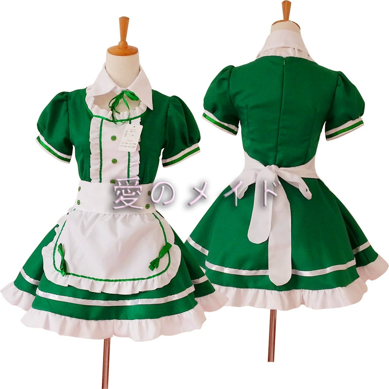 Костюм горничной для косплея (Maid) черно-белый, полиэстер, передник и ободок, размеры S–5XL
