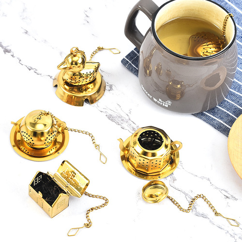 Stainless steel tea ball, line tea ball, tea filter, tea separator, seasoning bag filter, infuser