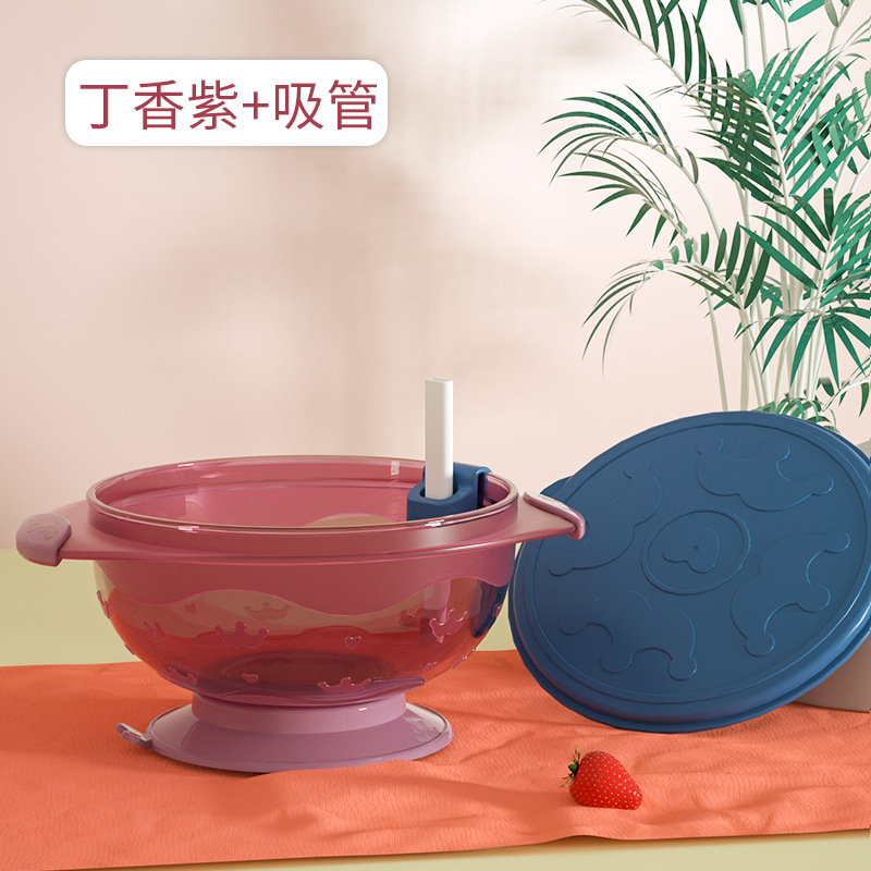 Vipos infantiles cuenco de paja a prueba de derrames alimentos suplementarios para bebés alimentando cubiertos para bebés comendo y bebiendo gachas artículos infantiles recién nacidos