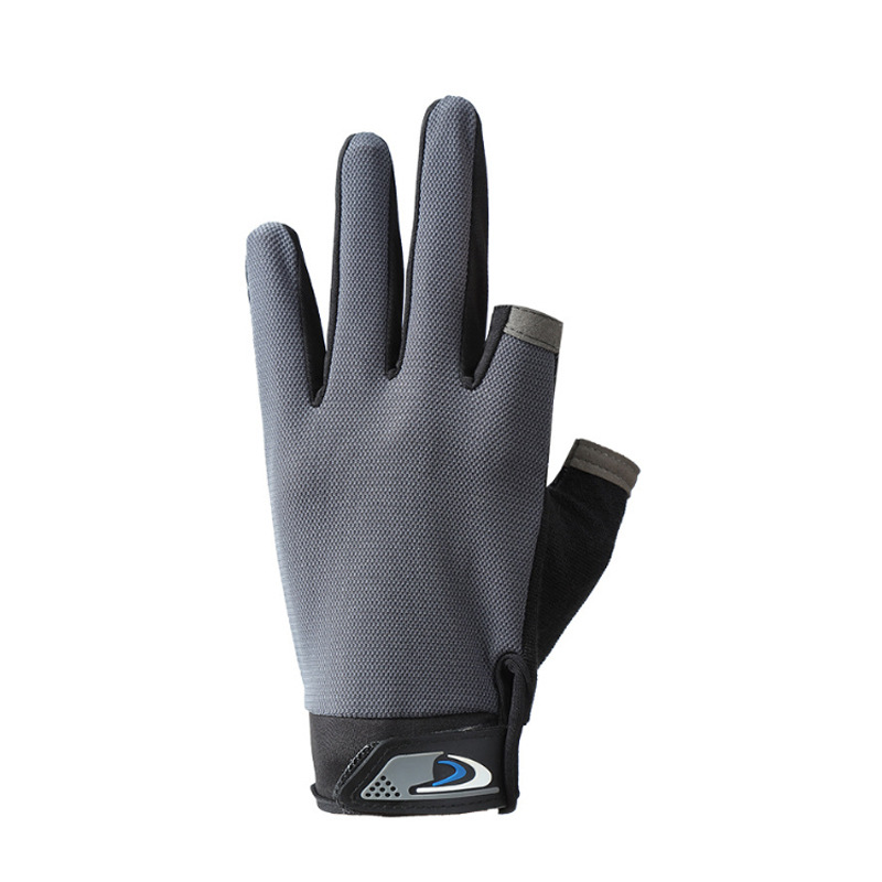 Outdoor fishing gloves fly crack Road leakage two fingers high elasticity driving sports touch screen Express take-out writing riding gloves_maomaolike.com