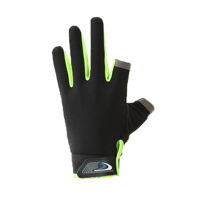 Outdoor fishing gloves fly crack Road leakage two fingers high elasticity driving sports touch screen Express take-out writing riding gloves_maomaolike.com