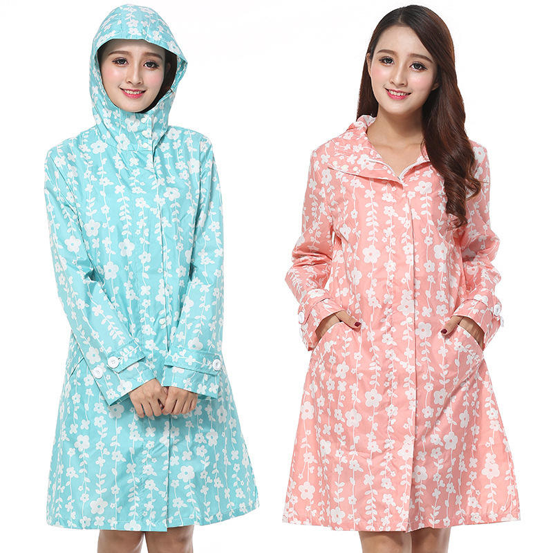Japanese Style Fashionable Raincoat Light and Thin Korean Style Mid-Length Tight Waist Slim-Fit Drifting and Water-Playing Travel Mountaineering Poncho Fresh Coat