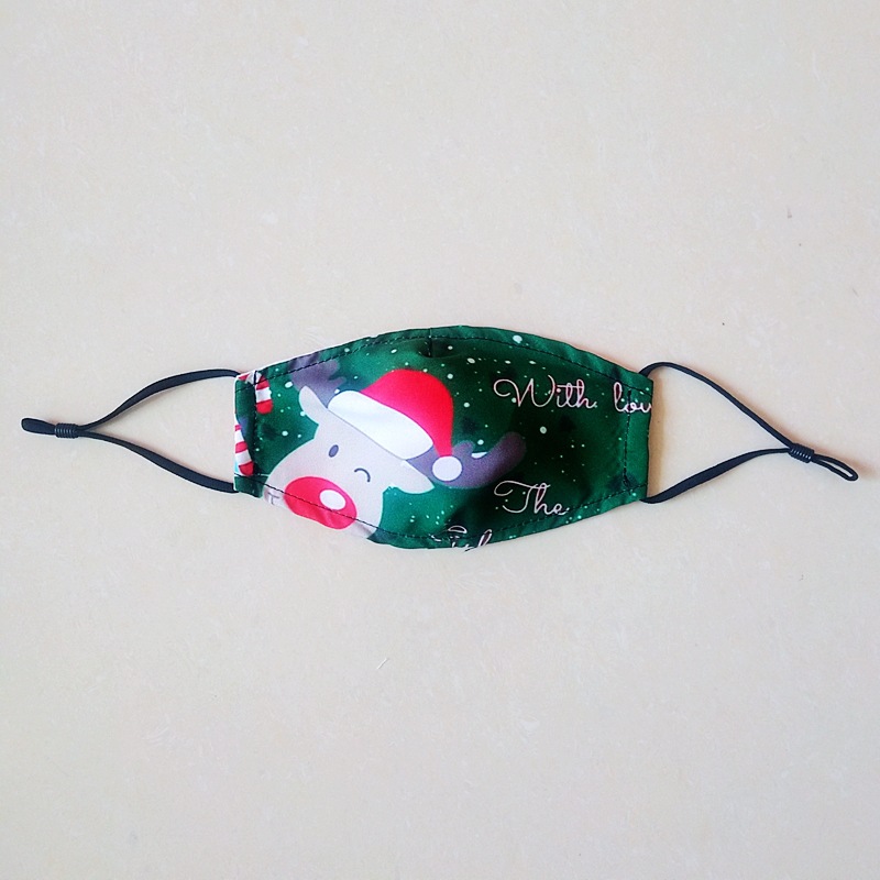 Navidad patrón gasa floral protector solar máscara protector solar deportes al aire libre sombrilla transpirable a prueba de polvo máscara para niños