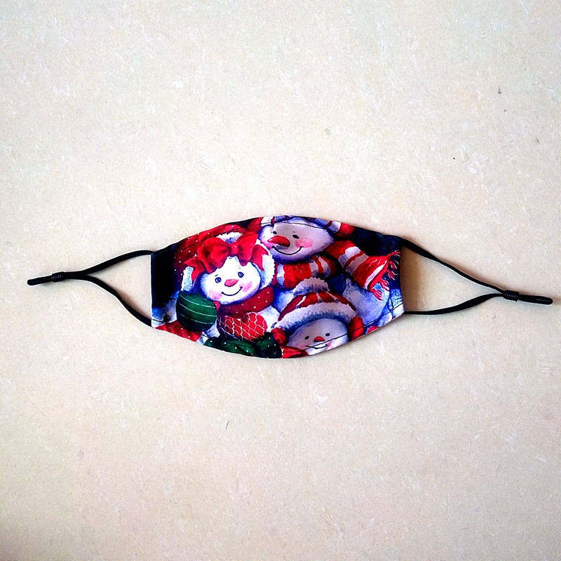 Navidad patrón gasa floral protector solar máscara protector solar deportes al aire libre sombrilla transpirable a prueba de polvo máscara para niños