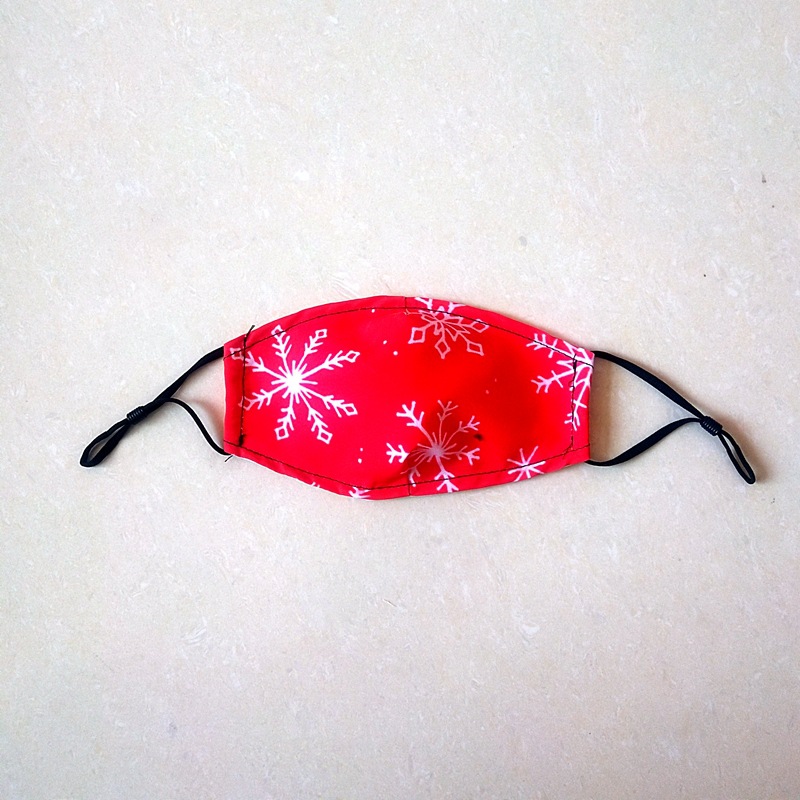 Navidad patrón gasa floral protector solar máscara protector solar deportes al aire libre sombrilla transpirable a prueba de polvo máscara para niños