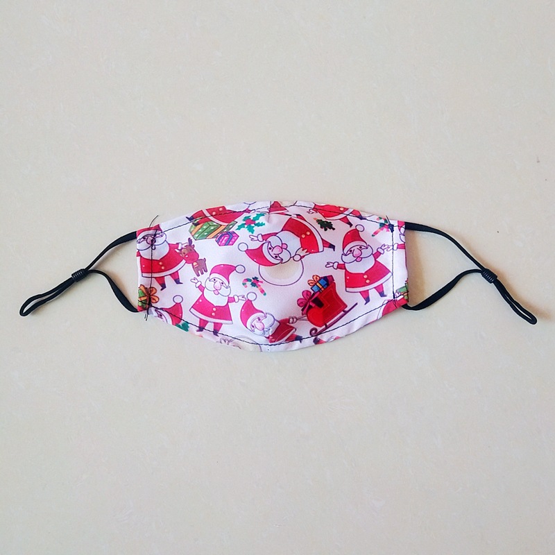 Navidad patrón gasa floral protector solar máscara protector solar deportes al aire libre sombrilla transpirable a prueba de polvo máscara para niños