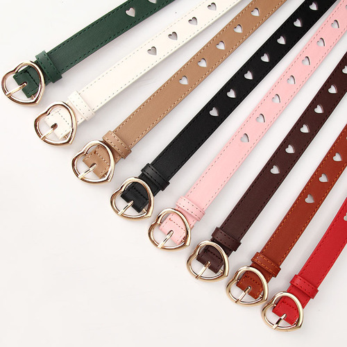 New punch-free love hollow belt for women, versatile, sweet girls sweater dress decorative belt manufacturer