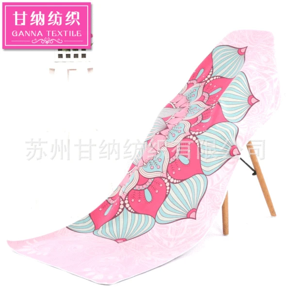 Cross-Border Dropshipping Yoga Mat Towel, Portable Fitness Yoga Towel, Sweat-Absorbent, Non-Slip, Double-Sided Velvet Yoga Towel, Custom Logo