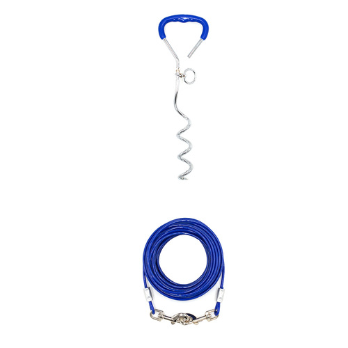Dog ground pile, steel wire, pet fixed rope, dog leash, thickened dog pile, wire rope, fixed ground nail, pet supplies