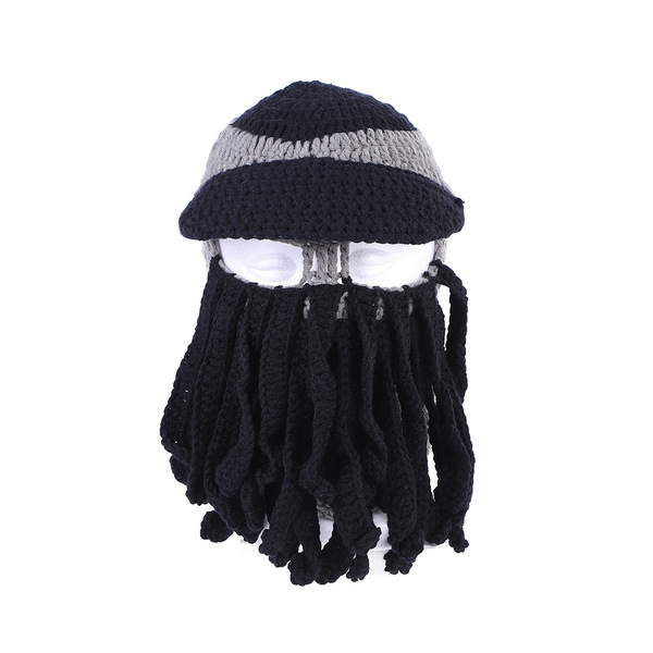 Squid Hand Handmade Wool Octopus Hat Face Classes Ski Hat Hand Beard…