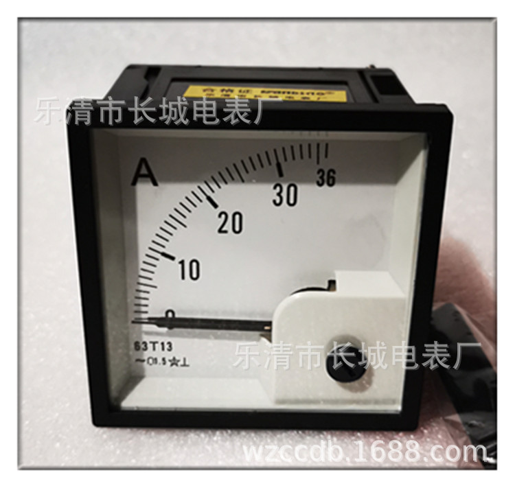 长城电表厂 61T13 36A  船用表 交流电流表 直通表 指针式