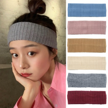 欧美弹力竖纹针织毛线头带亲子发带运动瑜伽发饰洗脸发箍韩版头套