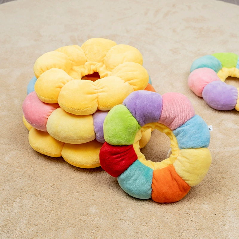 Новинка Подсолнух Элизабет Кольцо Мягкая Милая Собака Домашнее Животное Хлопковый Головной Убор Кошка Элизабет Кольцо Анти-Лизание Шеи Кошачий Ошейник