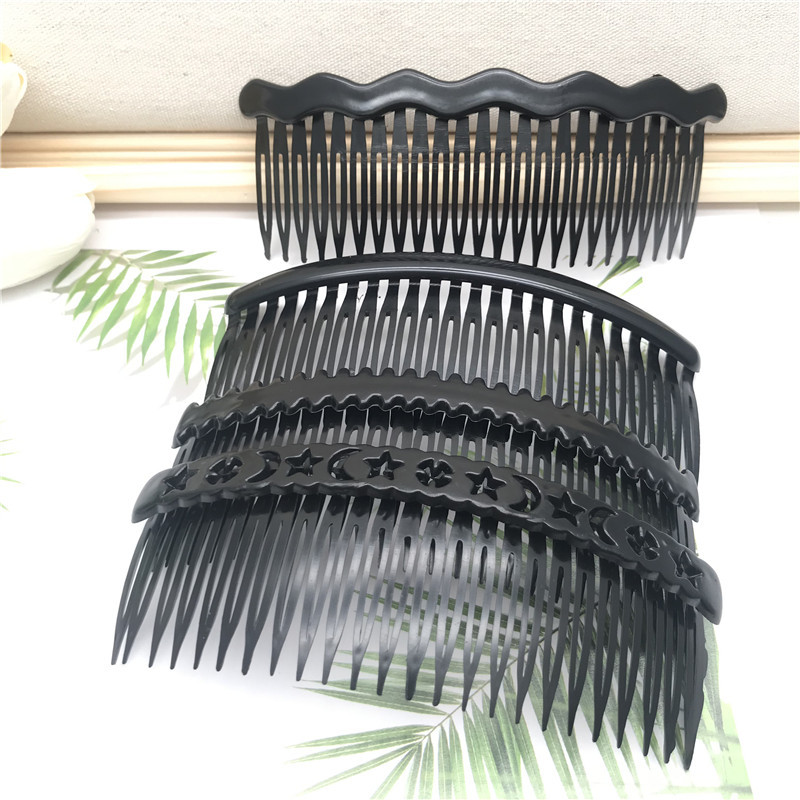 Venta caliente de plástico onda recta tablero de luz peine de pelo grande insertar peine un yuan tienda de suministro accesorios de cabeza de un yuan