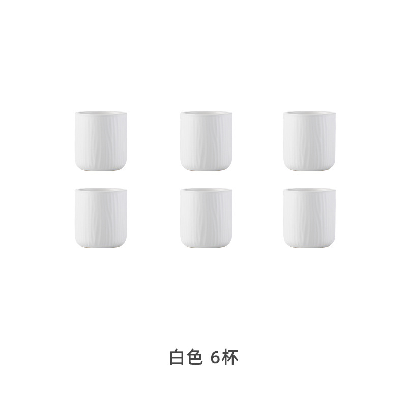 Seis tazas individuales-Blanco