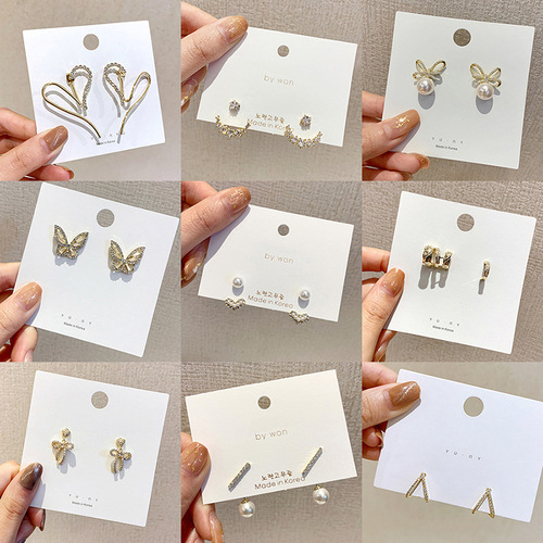 Korean high-end Internet celebrity earrings for women s925 silver needle temperament retro ear jewelry cold style pearl earrings