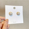 Advanced earrings, retro silver needle from pearl, high-quality style, internet celebrity, silver 925 sample