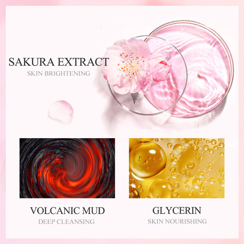 Manufacturer Laiko Sakura Mud Mask Trial Pack Moisturizing Hydrating Cleansing Mask Skin Care Products Wholesale