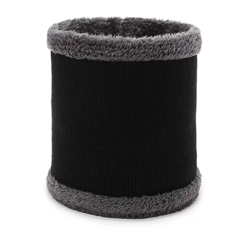 冬季男女护脖套时尚百搭纯色针织套户外防风保暖加绒柔软护脖套