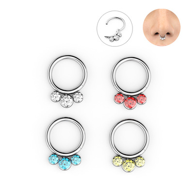 316L Stainless steel human body puncture Jewelry Europe and America seamless Shut up Backing Earrings Ornament Bihuan Anti allergy