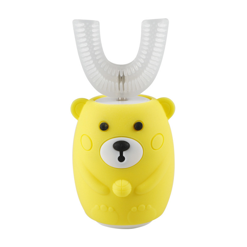 Los fabricantes suministran cepillo de dientes eléctrico en forma de U para niños funda de silicona cepillo de dientes para bebés boca que contiene funda de cepillo de dientes eléctrico de silicona image 4