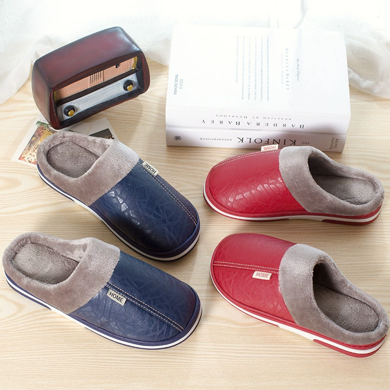 (Cross-border trading), polyurethane winter keep warm slippers, plus size
