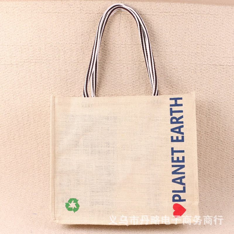 厂家环保小黄亚麻布袋 礼品包装 手提棉麻束口袋