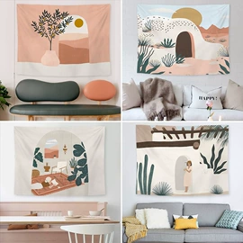 门帘、小窗帘;家用防尘罩;挂毯/壁毯