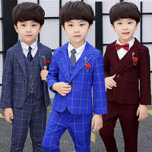 Демисезонный модный комплект для мальчиков, в корейском стиле, 3 предмета, 3 цветов