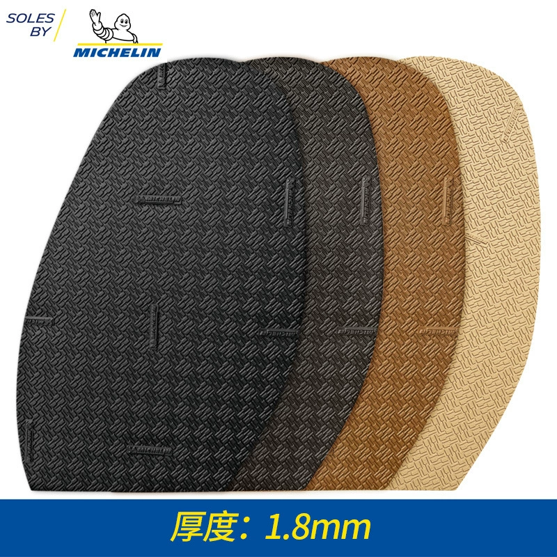 Подошва изготовлена из износостойкого противоскользящего материала Michelin с динамическим противоскользящим рисунком 1,8 мм, используемого для ремонта обуви и замены подошвы на кожаной обуви.