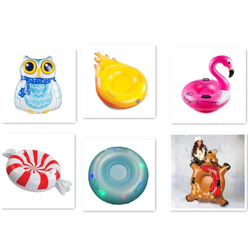 Manufacturer's cold resistance PVC inflation snow tube skiing circular wear-resisting Various modelling snow tube customized