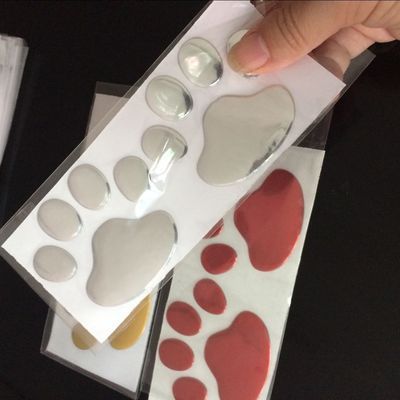 Car decoration car stickers cool bear puppy footprints 3D three-dimensional car stickers pvc self-adhesive stickers naked
