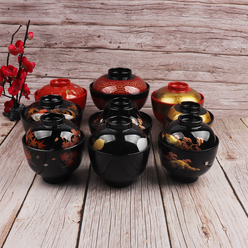 Japanese miso soup bowl Japanese and Korean cuisine restaurant suction bowl Japanese food bowl plastic melamine tableware