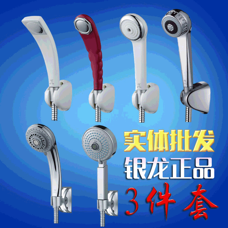 Cross-Border Wholesale Silver Dragon Shower Head Handheld Shower Set Showerhead Power-Boosting Spray Head