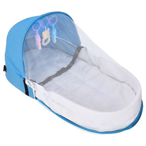 Portable Foldable Pressure-Proof Baby Cot Bed for Newborns, Isolation Simulated Biological Outdoor Travel Baby Cot