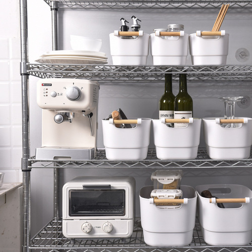 Household Japanese-style large-capacity storage basket kitchen product classification organizing storage basket desktop storage basket with handle