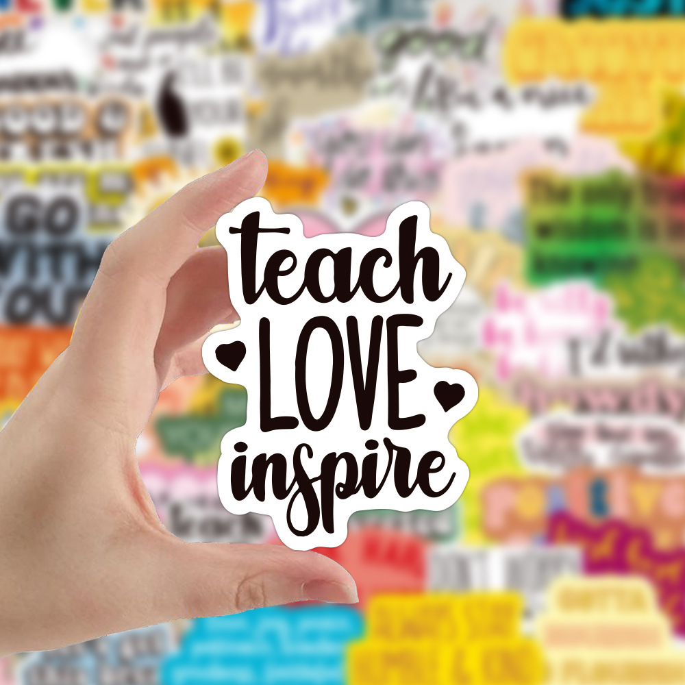 100 nuevo color inspiracional clásico graffiti pegatinas taza de agua equipaje guitarra pegatinas de coche al por mayor