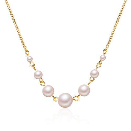 Korean style simple pearl necklace for trendy women ins Harajuku style 7 pearl clavicle chain short niche trendy jewelry