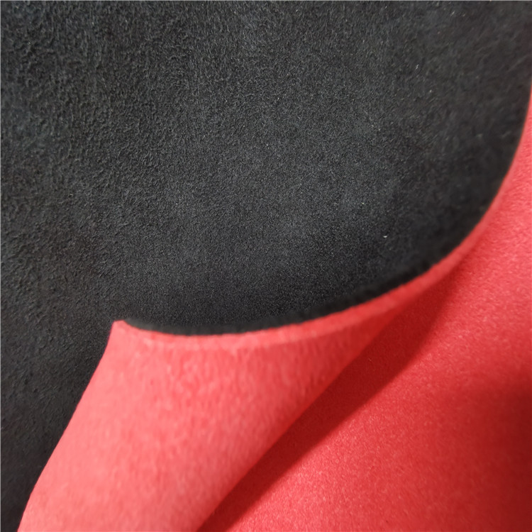 Red and black double color flat leather pocket 2.0-3.0mm ultra-fiber flat leather pocket ultra-resistant ultra-fiber non-slip competitive leather pocket double