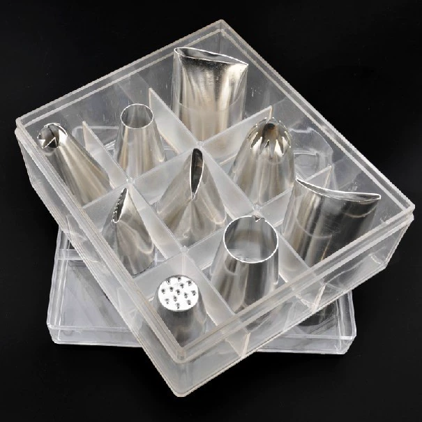 Qiantuan Piping tool set 9-head large flower shape 304 stainless steel piping mouth baking flower mouth wholesale
