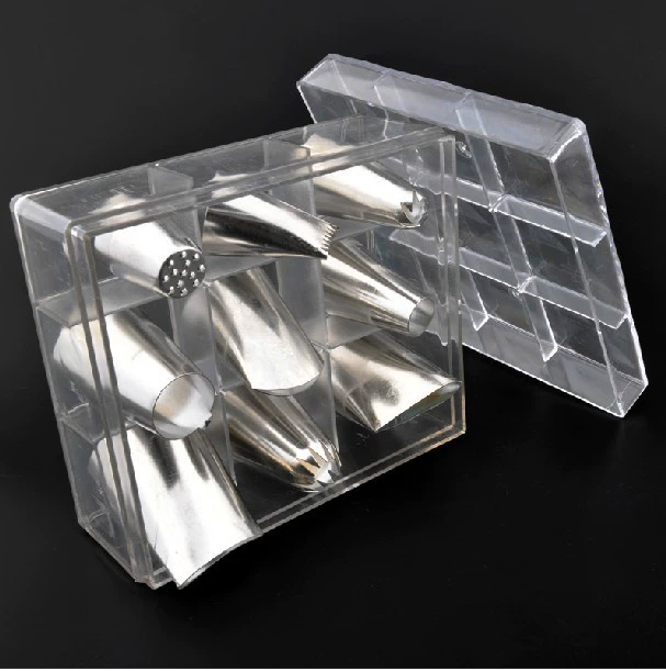 Qiantuan Piping tool set 9-head large flower shape 304 stainless steel piping mouth baking flower mouth wholesale