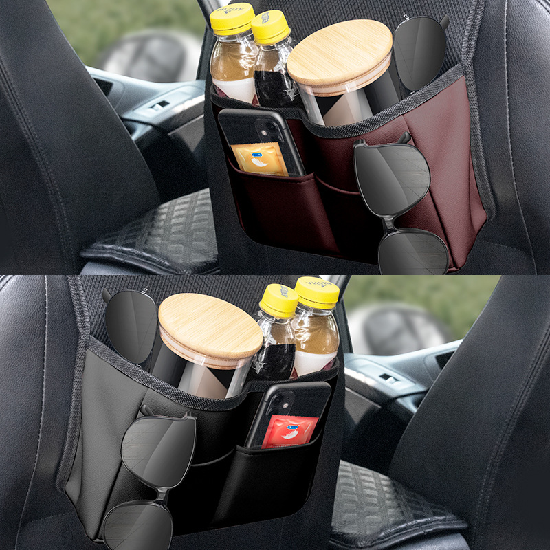 Bolsa de almacenamiento del asiento trasero del coche bolsa de almacenamiento multifuncional de cuero del coche caja de almacenamiento del coche bolsa de almacenamiento trasera de la silla