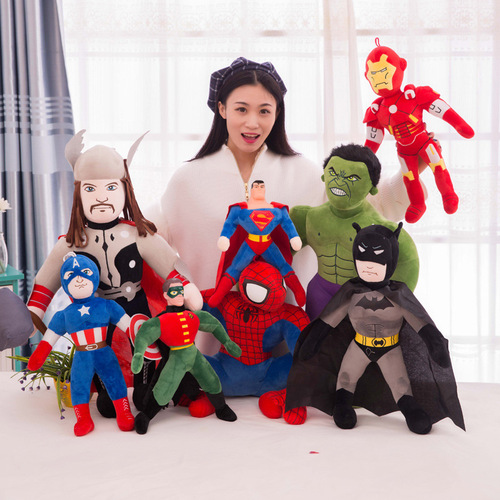 Avengers plush toy hero Captain America rag doll Thor Spider-Man birthday gift for girls