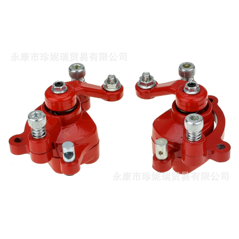 Two punch 49cc small sports car offroad ATV beach motorcycle accessories mechanical disc brake caliper brake front and rear red