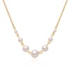 Brand necklace from pearl, short chain for key bag , trend accessory, Korean style, simple and elegant design