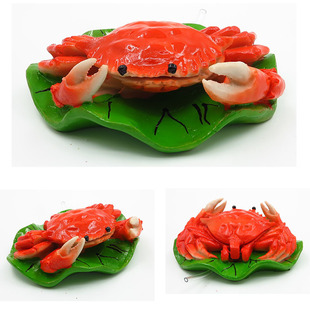 Aquarium fish tank landscaping resin crafts simulation animal ornaments pneumatic products can be connected with oxygen pump big crab