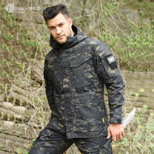 Hanye Outdoor Tactical Windbreaker Mid-Length M65 Jacket Men's Jacket Waterproof Autumn and Winter One Piece Dropshipping